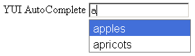 Inline YUI AutoComplete layout